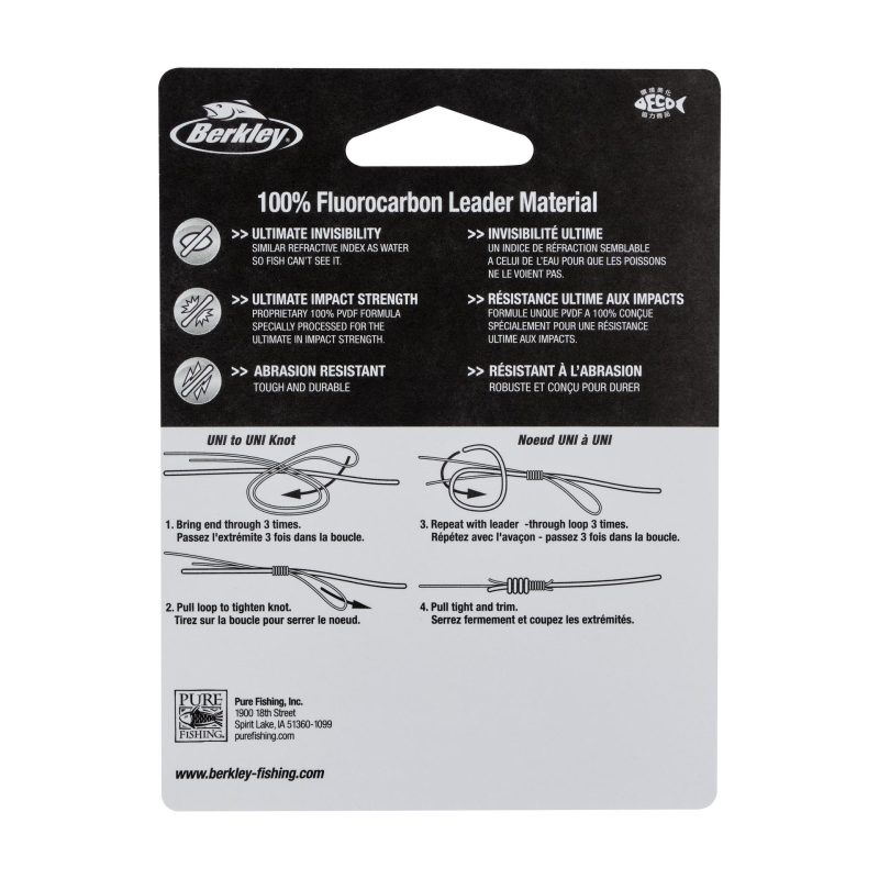 BerkleyTrilene100FluorocarbonLeaderMaterial PocketPak Clear alt4