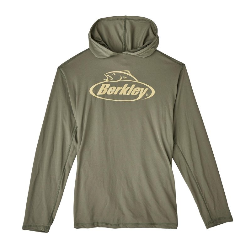 Berkley LogoPerformanceHoodSunShirt Olive alt1