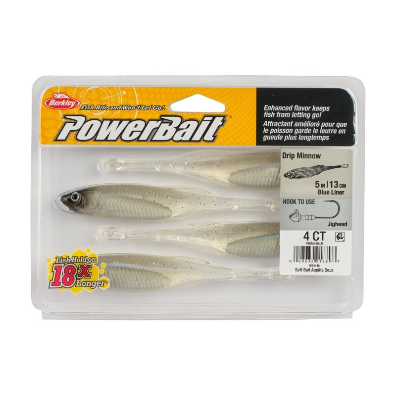 Berkley PowerBaitDripMinnow BlueLiner 5in PKG