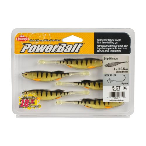 Berkley PowerBaitDripMinnow GhostPerch 4in PKG