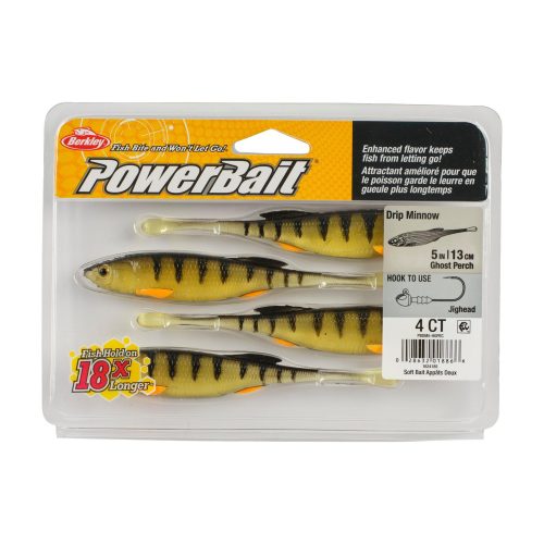 Berkley PowerBaitDripMinnow GhostPerch 5in PKG