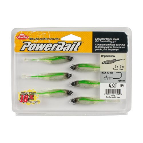 Berkley PowerBaitDripMinnow GreenLiner 3in PKG