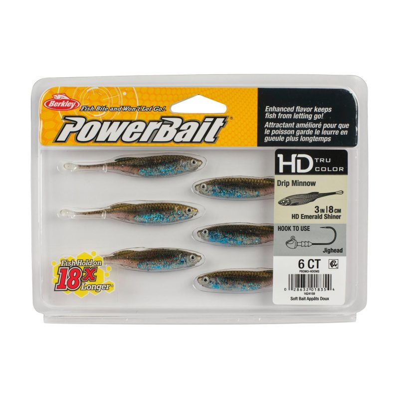 Berkley PowerBaitDripMinnow HDEmeraldShiner 3in PKG