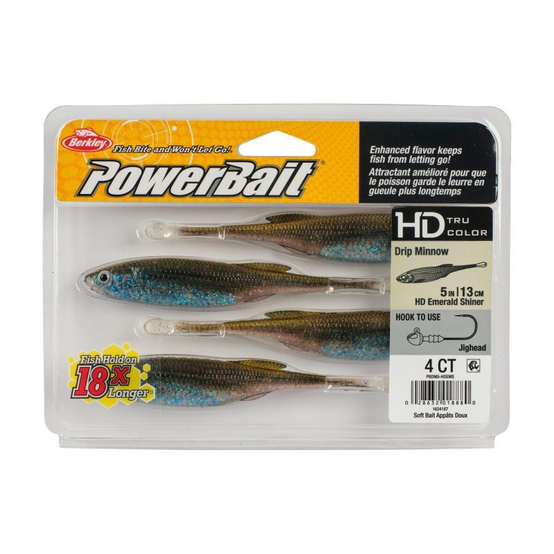 Berkley PowerBaitDripMinnow HDEmeraldShiner 5in PKG