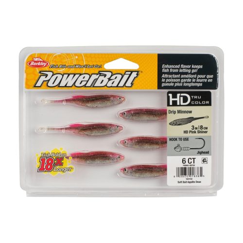 Berkley PowerBaitDripMinnow HDPinkShiner 3in PKG