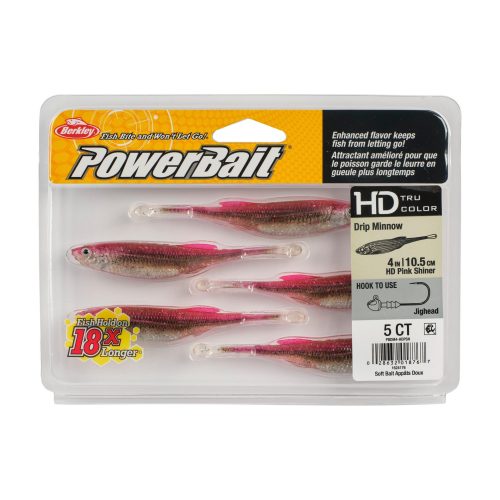 Berkley PowerBaitDripMinnow HDPinkShiner 4in PKG