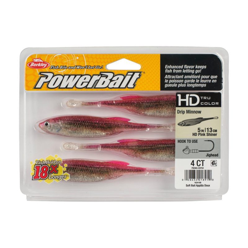 Berkley PowerBaitDripMinnow HDPinkShiner 5in PKG