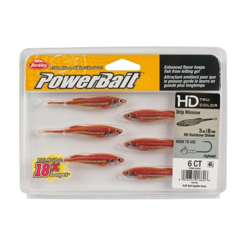 Berkley PowerBaitDripMinnow HDRainbowShiner 3in PKG