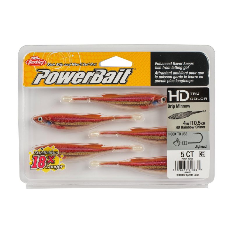 Berkley PowerBaitDripMinnow HDRainbowShiner 4in PKG