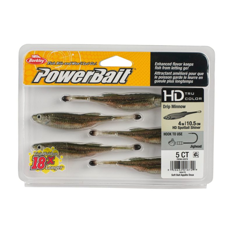 Berkley PowerBaitDripMinnow HDSpottailShiner 4in PKG