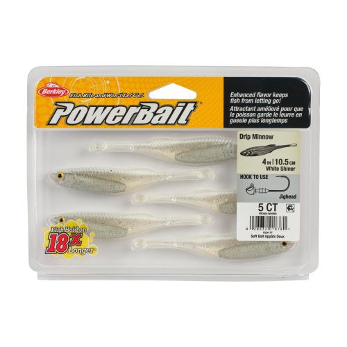 Berkley PowerBaitDripMinnow WhiteShiner 4in PKG