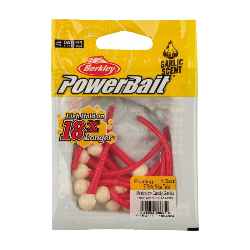 Berkley PowerBaitFloatingMiceTails Garlic MarshmallowCandy PKG