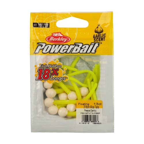 Berkley PowerBaitFloatingMiceTails Garlic Peeps PKG