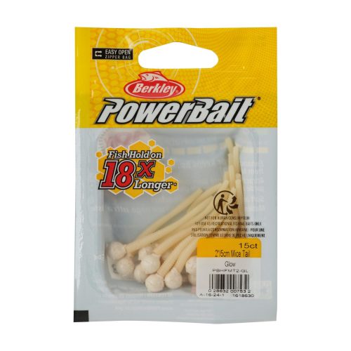 Berkley PowerBaitFloatingMiceTails Glow 2in PKG