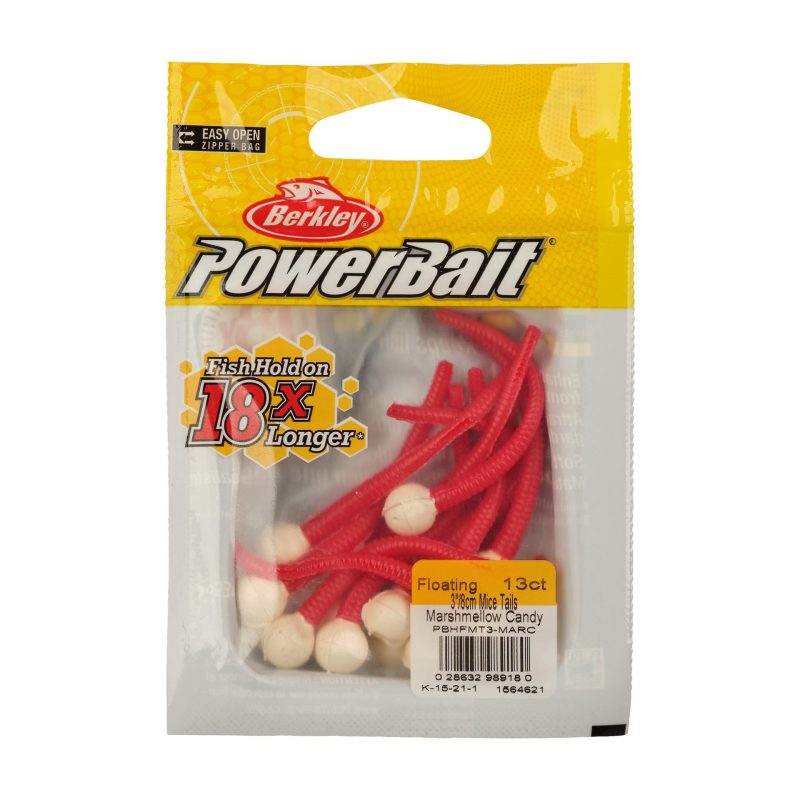 Berkley PowerBaitFloatingMiceTails MarshmallowCandy PKG