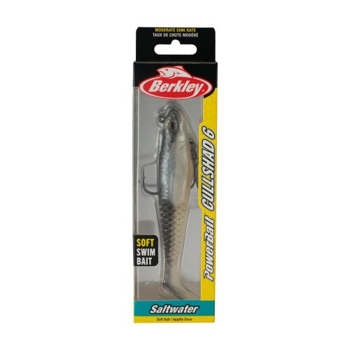 Berkley PowerBaitSaltwaterPre RiggedCullshad BlackShad 6in PKG