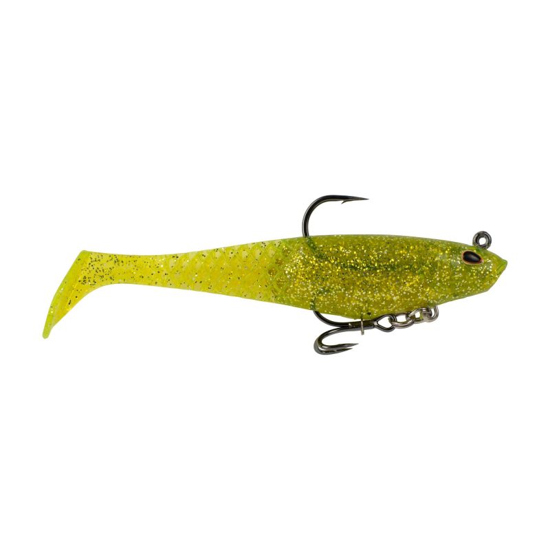 Berkley PowerBaitSaltwaterPre RiggedCullshad ChartreuseFlash alt1