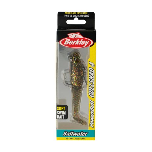 Berkley PowerBaitSaltwaterPre RiggedCullshad DarkNight 4in PKG