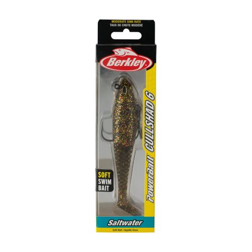 Berkley PowerBaitSaltwaterPre RiggedCullshad DarkNight 6in PKG