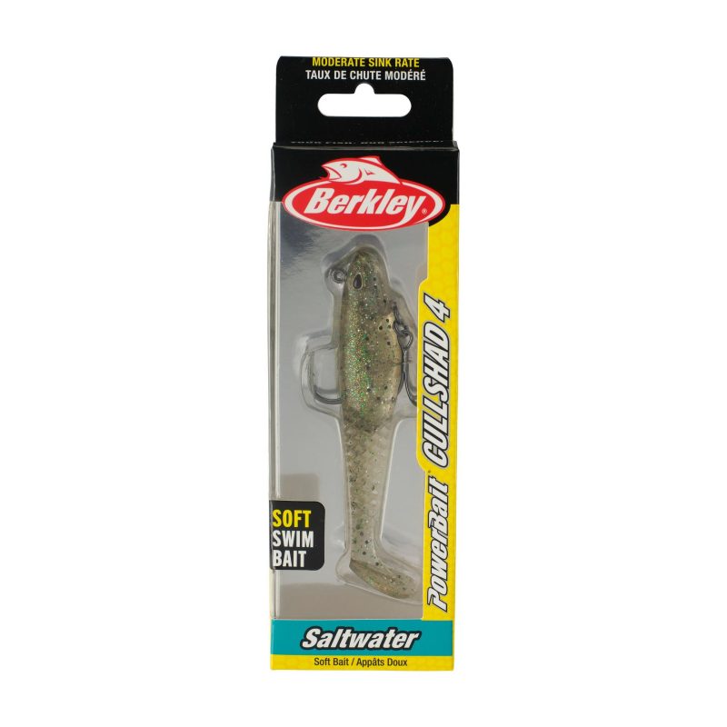 Berkley PowerBaitSaltwaterPre RiggedCullshad SilverFlash 4in PKG