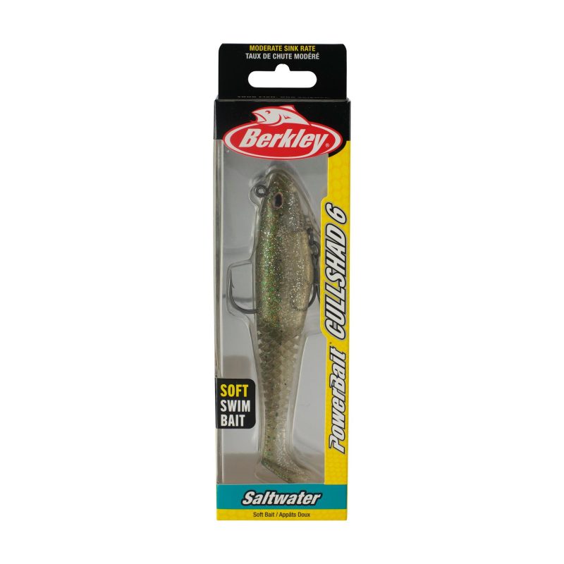 Berkley PowerBaitSaltwaterPre RiggedCullshad SilverFlash 6in PKG