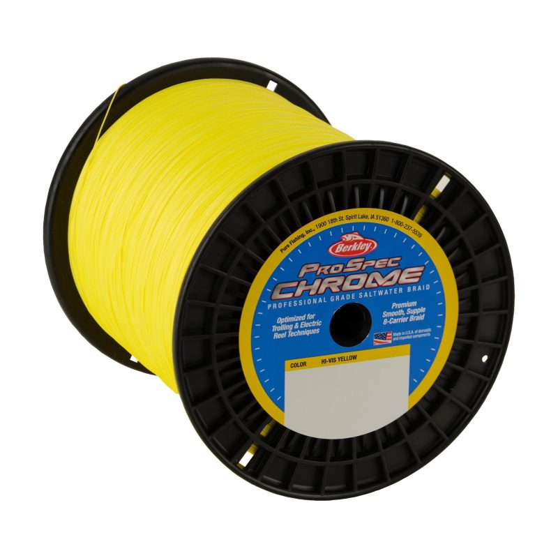 Berkley ProSpecChromeBraid BulkMediumSpool Hi VisYellow alt5