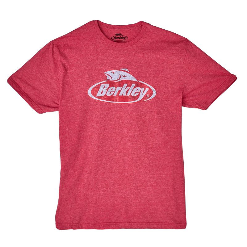 Berkley ShortSleeveDistressedLogoT Shirt HeatherRed alt1